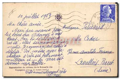 Widok Saint-Malo na wyspie na końcu XVII wieku — Gustave A. (Serie 105) — Rewers