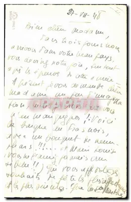 Menina em um barco — cena de rio — Imprensa na Holanda — Verso