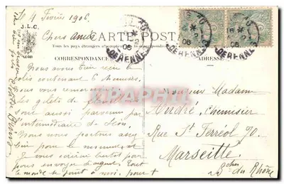 Paryż — Katedra Notre-Dame i Absydę — J. L. C. n°36 — Rewers