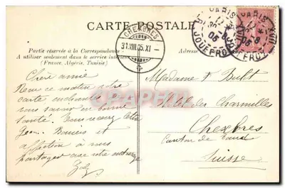 Paris - Parc Monceau - La Naumachie — C. L. C. n°492 — Verso