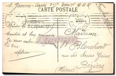 Paris — A Madeleine — LL. — n° 1173 — Verso
