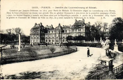 Jardin du Luxembourg et Sénat — Paris — n° 1415 — L. Boisseau, éditeur, Paris