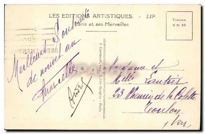 Paris — O Palácio e o Jardim do Luxembourg — LIP — Verso