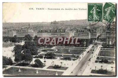 Paris — Panorama do Jardim das Tuileries — editor desconhecido, n° 178