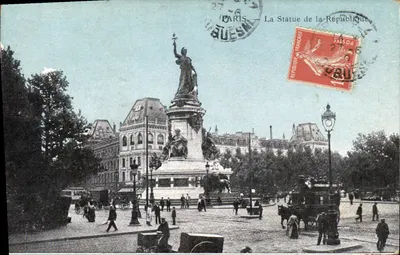 Paris — La Statue de la République — Éditeur inconnu, n° de série non visible