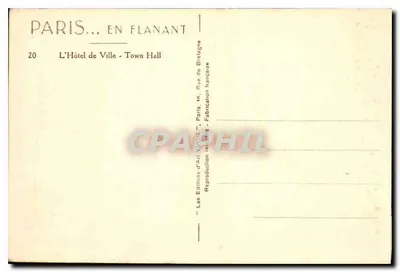 Hôtel de Ville — Rada Miasta — Éditions d'Art Yvon — Rewers