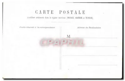 Paryż - Cour du Louvre — widok z dworu z statuą Zwycięstwa — wydawca nieznany — Rewers