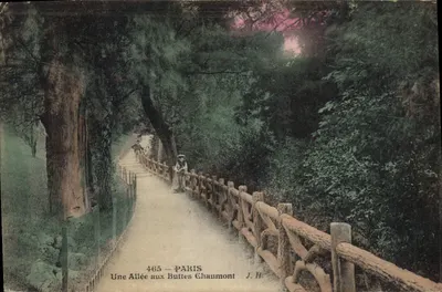 Une Allée aux Buttes Chaumont — Paris — J. H. n° 465