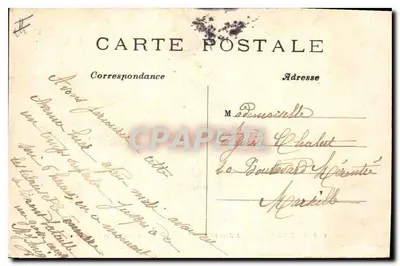 Paryż (8e arrondissement) — Avenue des Champs-Élysées i konie Marly — C.M. — Rewers