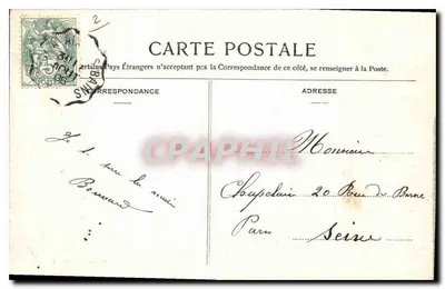 Bilhete postal antigo Beaufort sur Doron Les Chateau — Verso