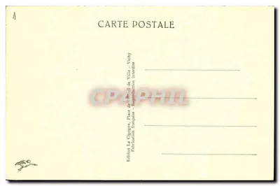 Châtelguyon — Entrada do parque — Edição La Cigogne, Vichy — Verso