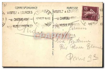 Lourdes — O Caminho de Ferro Funicular do Pic du Jer — LL — Verso