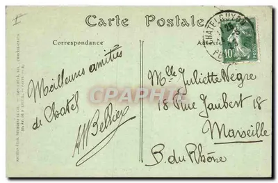 Châtel-Guyon — Hotele i Wile — J. B. Fot. — Rewers