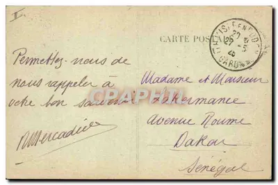 Widok ogólny wsi i Cirque — Gavarnie — wydawca Gavarnie, numer serii nie widoczny — Rewers