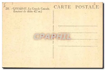 Gavarnie — A Grande Cachoeira — Água que corre — Louvre — Verso