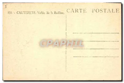 Vallei van de Raillère — Cauterets — uitgever Vahou — Achterkant