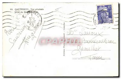 Gauterets — Ogólny widok z Manetton Vert — Wydawnictwo Foto Quinault - Lourdes nr 104 — Rewers