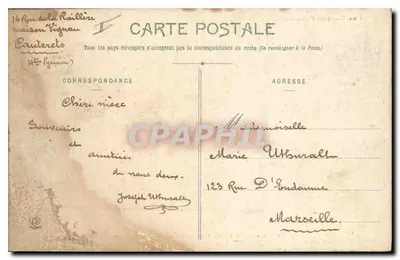Hautes-Pyrénées — Szlak La Raillère do Maubourat — Stojaki sprzedawców cukierków — Fototypia Labouche Frères, Toulouse, nr 572 — Rewers