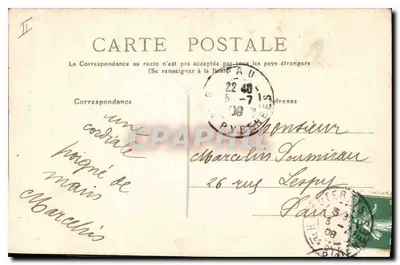 Cauterets — Cachoeira de Lutour (Al. 1098 m.) — Couget, editor, Cauterets — Verso