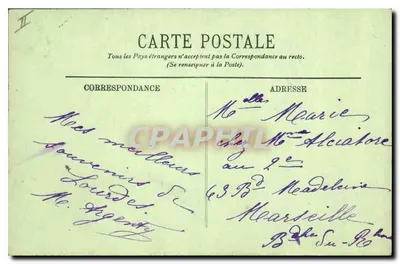 Lourdes — Widok z Hotełu Beau-Séjour naprzeciwko stacji — Sklepy Hotełu Ambasadorów — LL. — N° 193 — Rewers