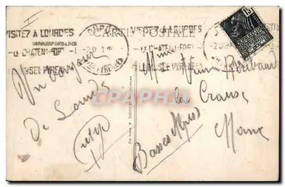 Lourdes - La Basilique et le Château Fort - P.D. - Édition P. Doucet Lourdes — Rewers