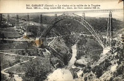 Garabit (Cantal) — El viaducto y la valle de la Truyère — n° 541