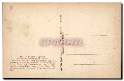 Viadotto e Valle della Truyère — Garabit (Cantal) — ARGRA — Verso