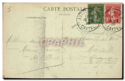 Le Lioran (Cantal) — Túnel do caminho de ferro e cachoeira — Pierre Malfroux, editor, Aurillac — Verso