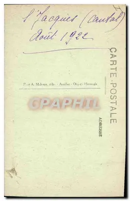O Cantal Pittoresque — Vista acima do Túnel da Estrada — P. e A. Malraux, Auriac, n°2705 — Verso