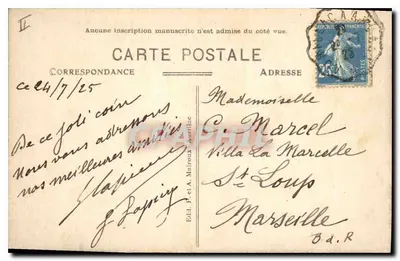 Le Lióran — Hotel C° d'Orléans — wydawca P. i A. Maitroux — Rewers