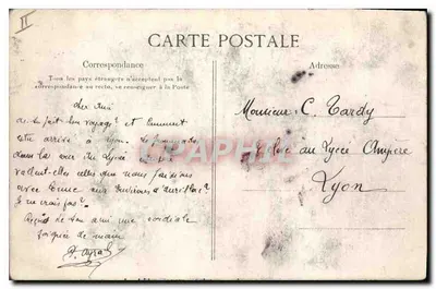 Wyjście z tunelu (strona Licran) — Le Cantal pittoresque — L. Roux, księgarz-wydawca, Aurillac — Rewers