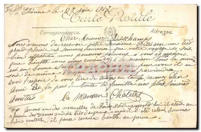Saint-Étienne — O Square Marceau e a Prefeitura — L.L. n° 458 — Verso