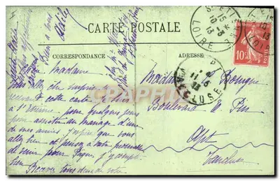 Saint-Étienne — Plac Marengo, Fontanna Cyganiów — LL — Rewers