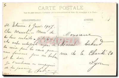 Saint-Étienne - O Muro do Gouffre-d'Enter — Editor: P. Joubert & Mercier — Verso