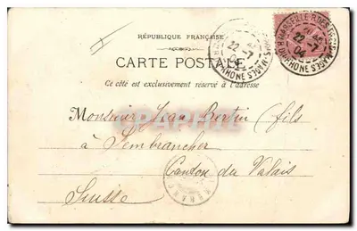 Roquefeuil - Do Trem para o Ponte - Bilhete postal antigo n°391 - Editor anônimo — Verso