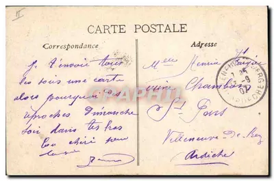 Arredores de Aix-en-Provence — Roquefaudour, Saída da Estação — Coleção C. M. — Verso