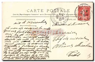 Roquefeuil - L'Aqueduc, L.R. — widok mostu kamienno-arcowego z inskrypcją i ręcznym pismem — Rewers