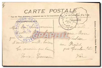 Roquefeuil - L'Aqueduc — widok mostu nad jeziorem na 3 poziomach — wydawca: Atelier de Phototypie G. Gérande, n°175 — Rewers