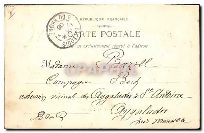 Roquefavour - Przyjazd do Arquier - Fot. Léon Manuelle — Rewers