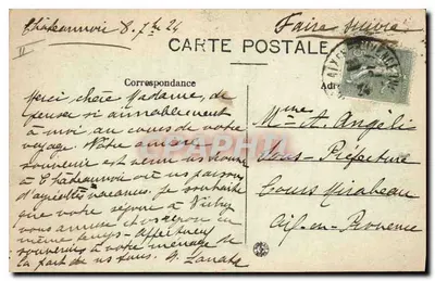 Rouquet-Pavour — O Aqueduto — Em torno de Aix-en-Provence — Coleção O. Martinet, Aix — Verso