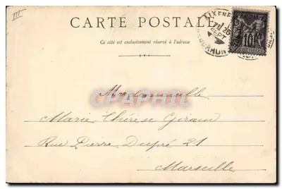 Stara pocztówka Most aqueduc w Roquefavour blisko Aix-en-Provence — Rewers