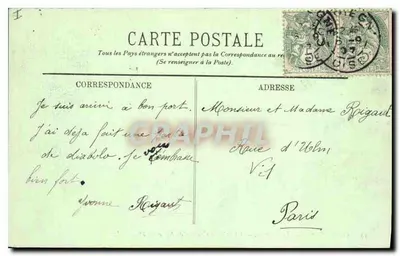 Compiègne — O Castelo. — Quarto de Dormir de Napoleão I — LL. Mlle Gaisers de Tont. — Verso