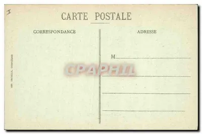 Pałac w COMPIÈGNE — widok na główny budynek — wydawca Decelle — Rewers
