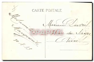 Compiègne — Zamek — Wyd. J. Bourgogne c p. Château-Thierry — Rewers