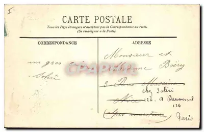 Compiègne — Zamek — Pokój sypialny Napoleona I — LL. — Rewers