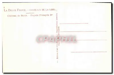 Castelo de Blois — Fachada de Francisco I — Edição de Arte YVON — Verso