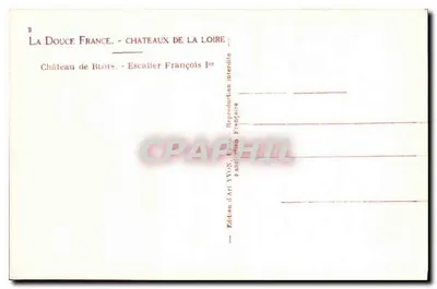 Château de Blois — Trapanel van Karel V — Édition d'Art YVON — Achterkant