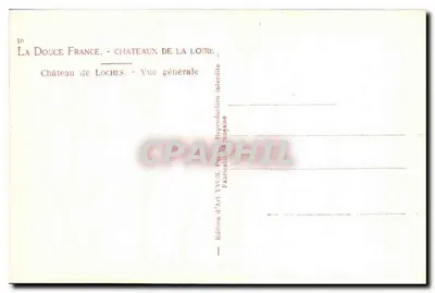 Kasteel van Loches — Algemene uitzicht — Kunstuitgave YWAN, Frankrijk — Achterkant