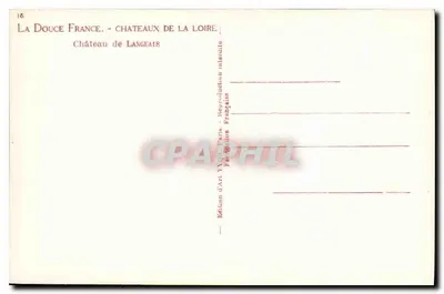 Castelo de Langeais — Castelos da Loire — Edição de Arte Yvon, Paris — Verso