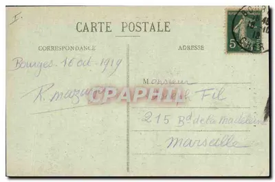 Bourges - Katedra — Wydawnictwo Nowe Galerie, Bourges, nr 112 — Rewers